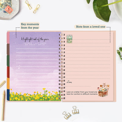 Undated Yearly Planner (2024 Collection) She Is Calm + Ultimate Sticker Book