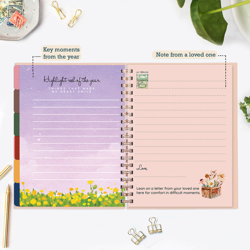 Undated Yearly Planner (2024 Collection) Slay In Your Lane + Ultimate Sticker Book