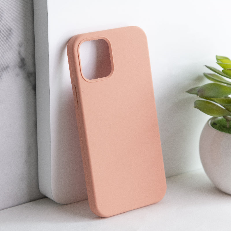 Colour Drop Silicone iPhone 12/12 Pro Case Mobile Phone Cases June Trading Salmon Pink  