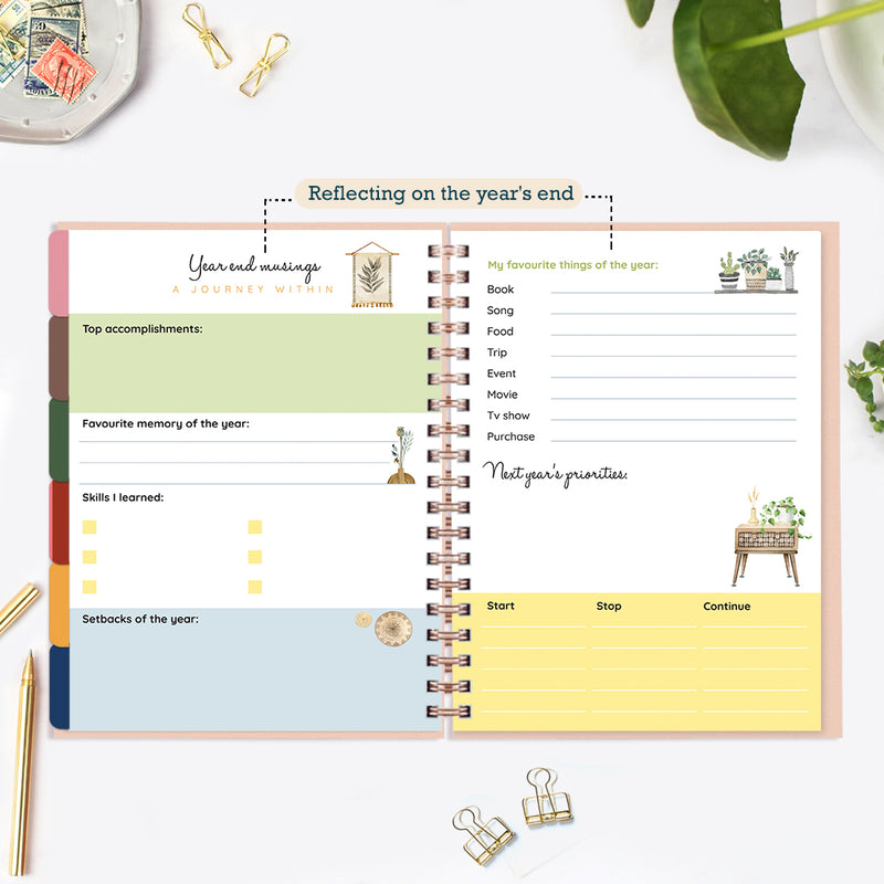 Undated Yearly Planner (2025 Collection) Slay In Your Lane + Ultimate Sticker Book
