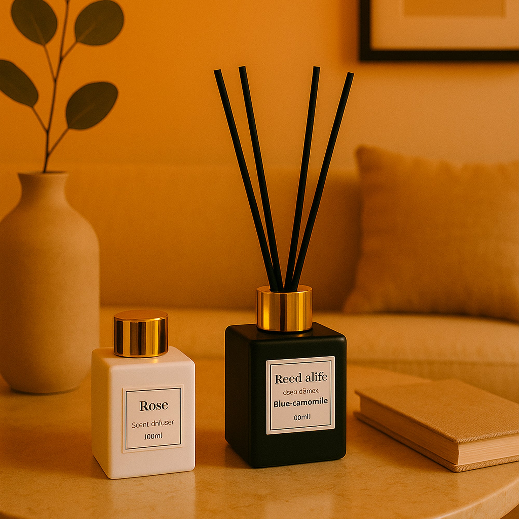 Stellar Set of Two Reed Diffuser - Rose & Blue Campunia