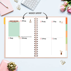 Shine Like The Universe - Undated Yearly Planner Undated Planners June Trading   