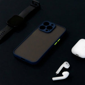 Acrylic Edge With Frosted Back Apple iPhone 13 Pro Cover iPhone 13 Pro June Trading Midnight Blue  