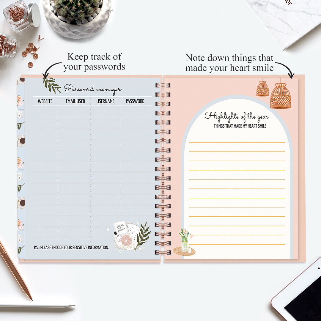 Limited Edition Undated Planner - Blessed, Thankful & Focused (2023 Collection) Undated Planners June Trading   