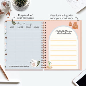 Undated Yearly Planner - Embrace Your Own Pace (2023 Collection) + Ultimate Sticker Book Undated Planners June Trading   