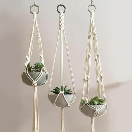 Macrame Mason Plant Holder Plant Hanger June Trading   