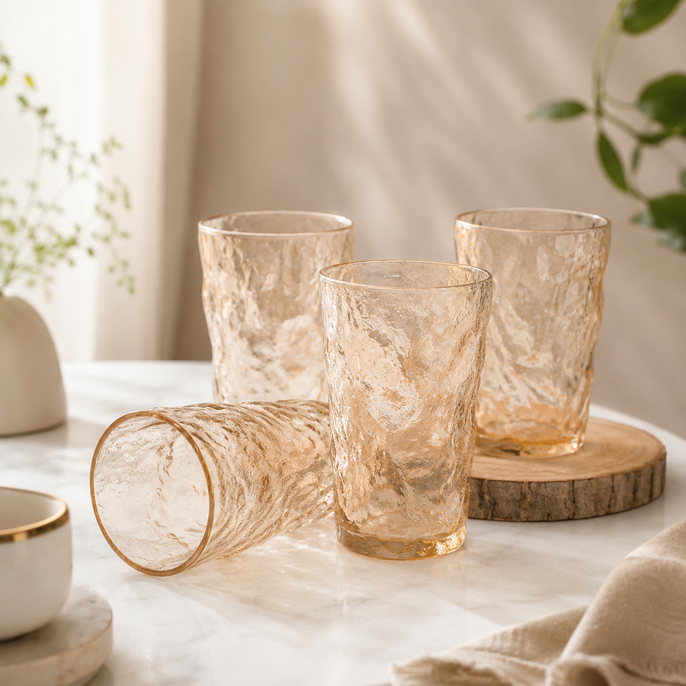 Premium Frosted Glacier Glass (Set of 4)