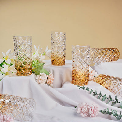 Sunset Prism Crystal Tall Glasses (Set Of 2, 4 & 6)