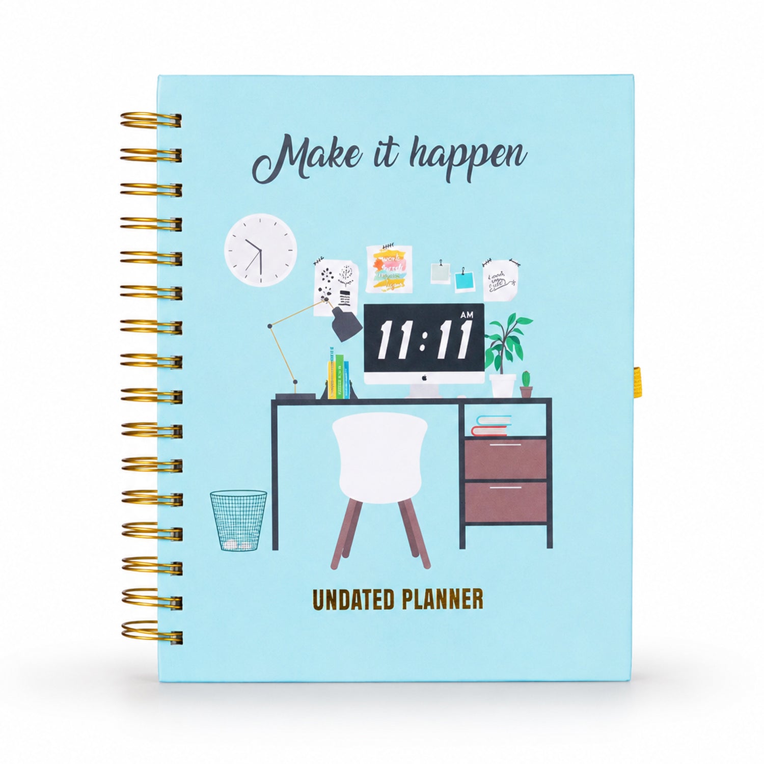 Undated Yearly Planner - Make It Happen + Ultimate Sticker Book