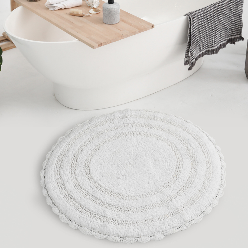 Sashaa World Round Reversible Crochet Bathmat