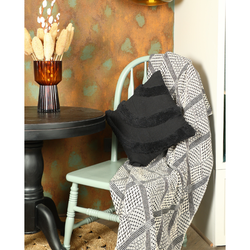 Black Curves Cushion Cover