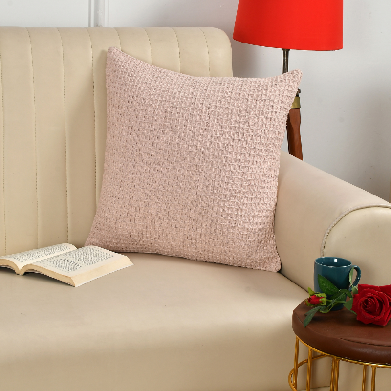 Waffle Cushion Cover (Pink)