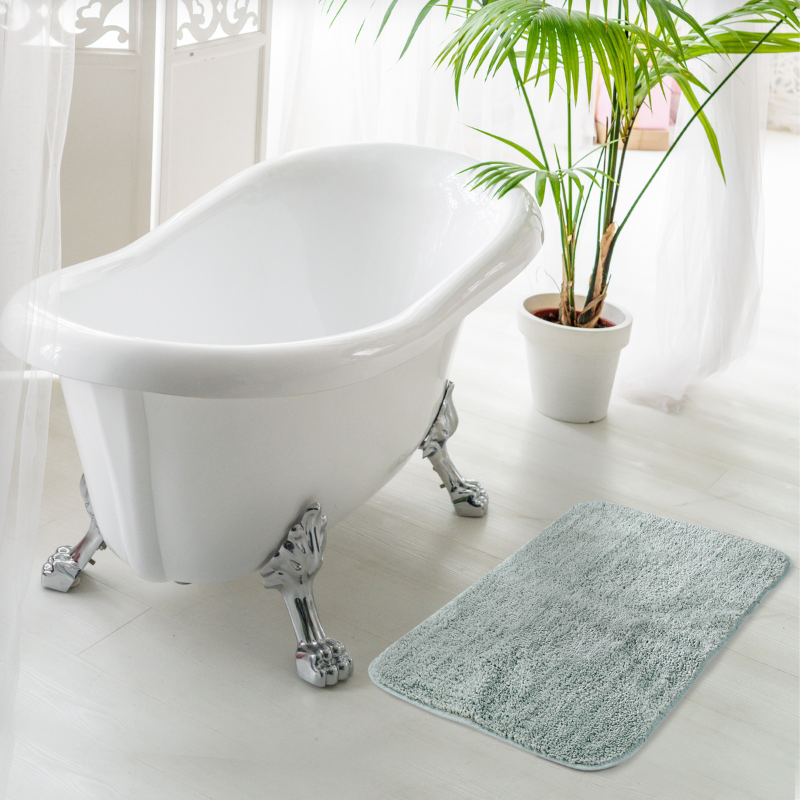 Sashaa World Pack Of 2 Micro Fiber Bathmat Mint Green Color