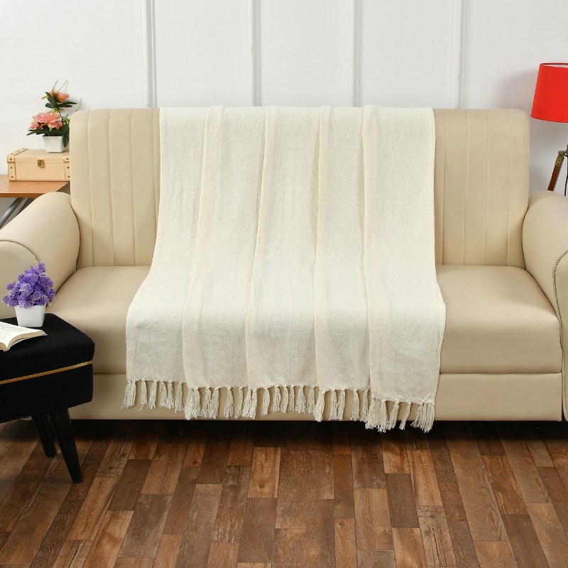 White Solid Throw