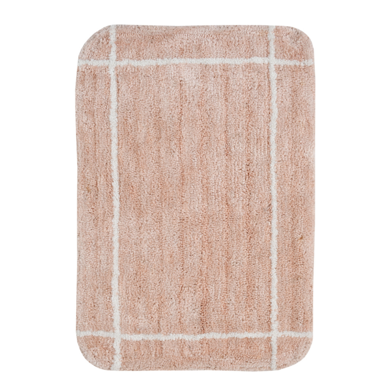 Anti-Slip Microfiber Bathmat Pack of 2 Rose Pink Color