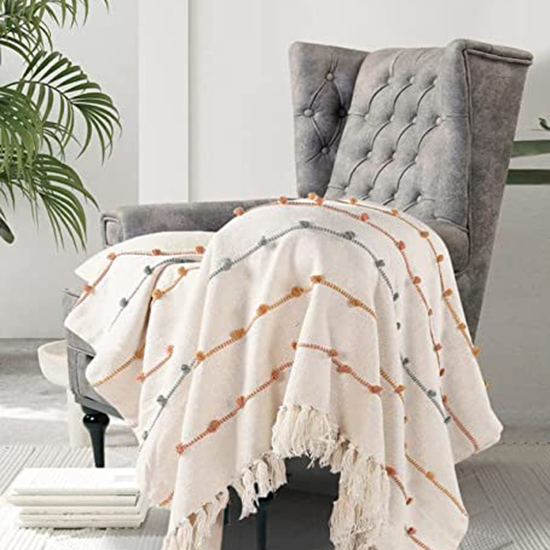 Cotton Striped Throw
