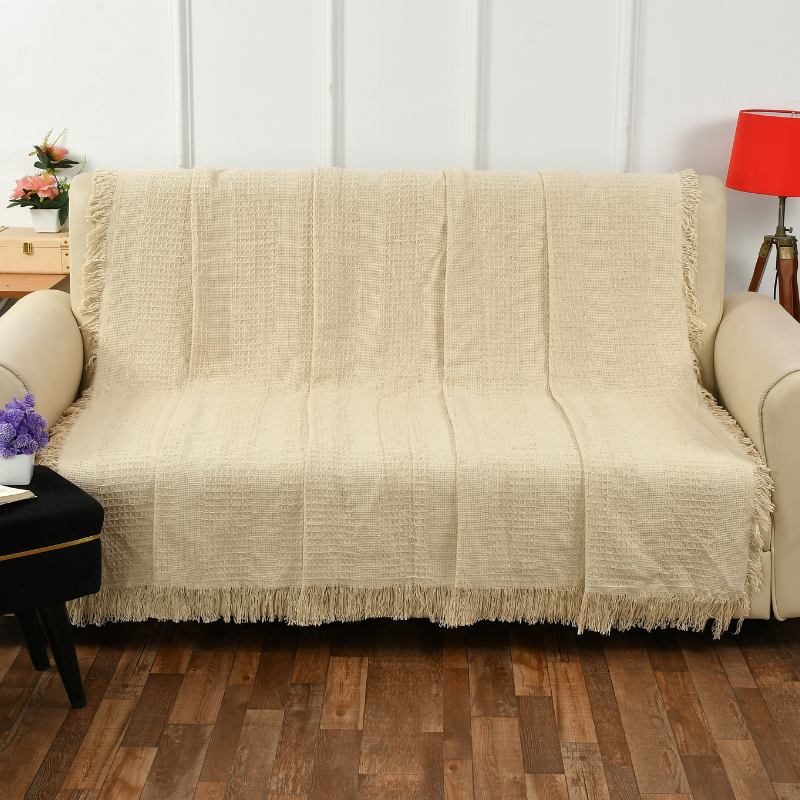 Neutral Cotton Throw