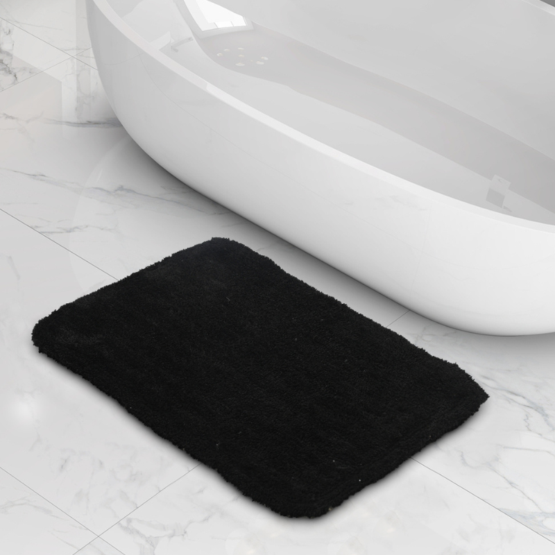 Anti-Slip Microfiber Bathmat Pack of 2 Charcoal Color