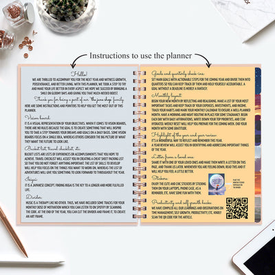 Undated Yearly Planner (2025 Collection) You Are Made Of Magic + Ultimate Sticker Book