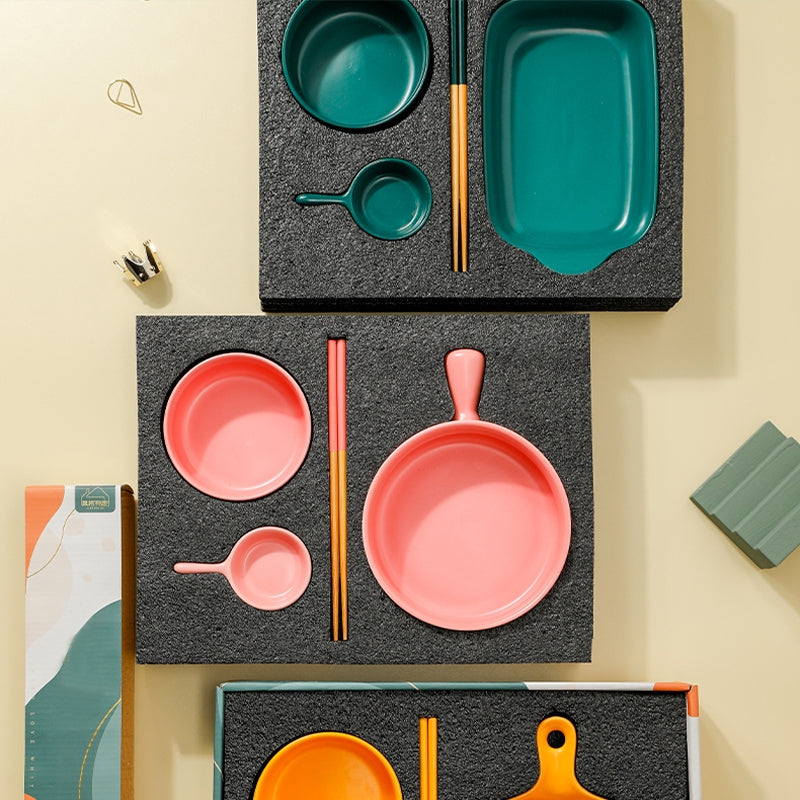 Meraz Onyx Black Serving Set (4 Pcs) Serving Platters The June Shop   
