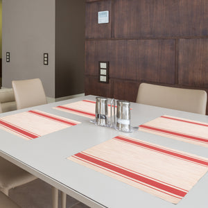 Audra Light Grey Table Mats Set | 6 Pcs Tablemat The June Shop   