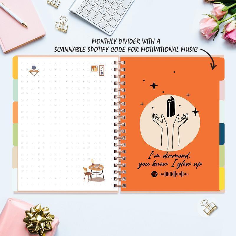 Undated Yearly Planner - Be Different Babe Undated Planners June Trading   