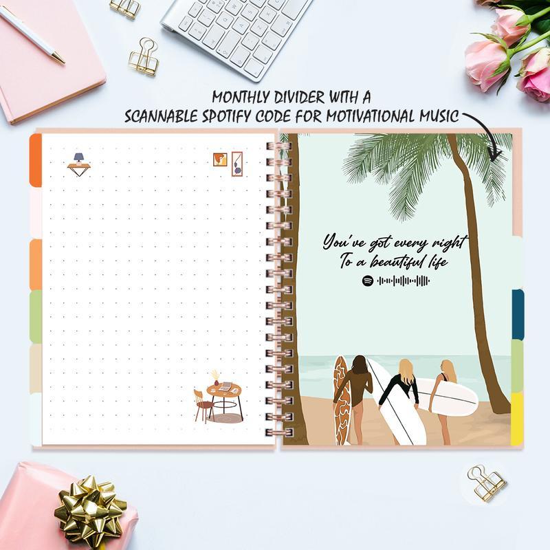 Undated Yearly Planner - Never Apologize For Who You Are Undated Planners June Trading   