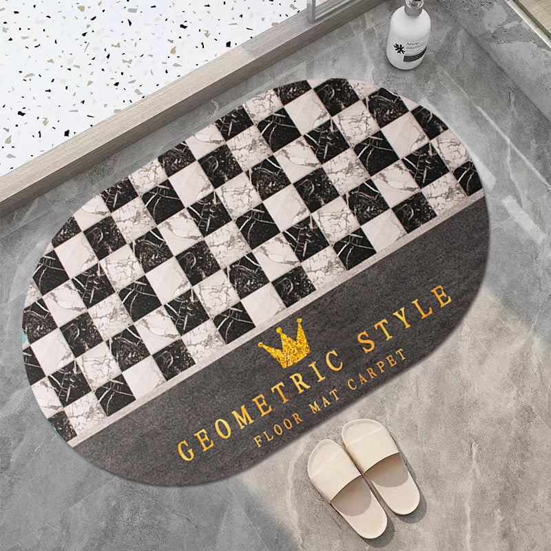 Geometric Style - Super Absorbent Anti Skid Bathroom Floor Mat