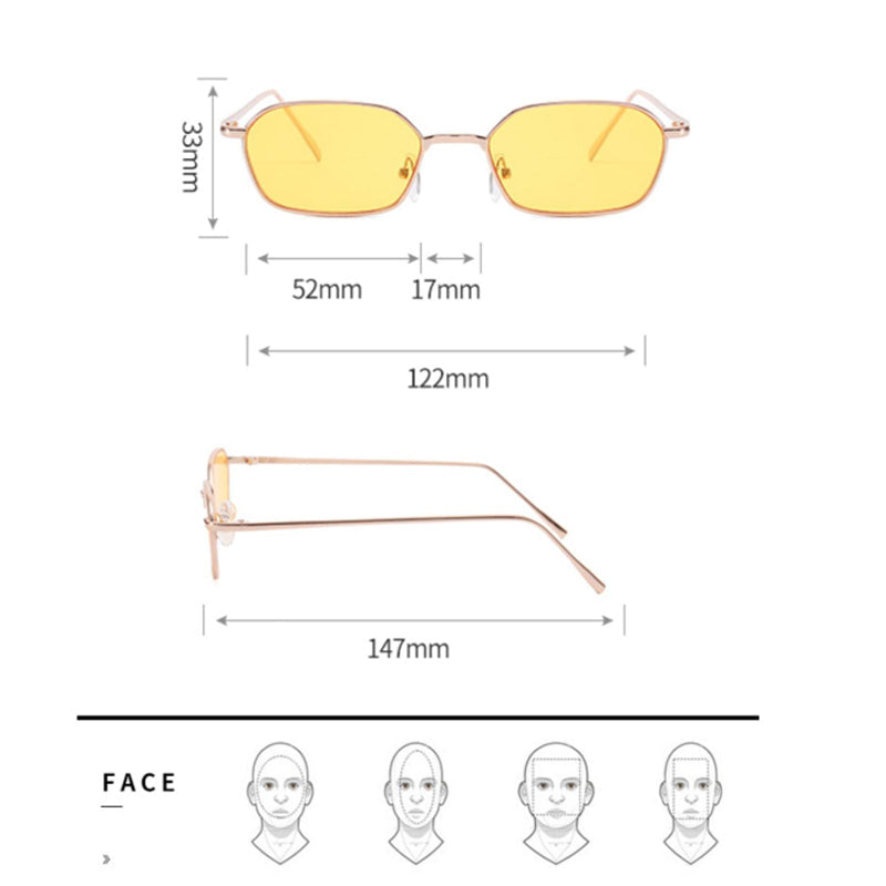 Vintage Butter Yellow Full-Rim Unisex Sunglass Eyewear June Trading   