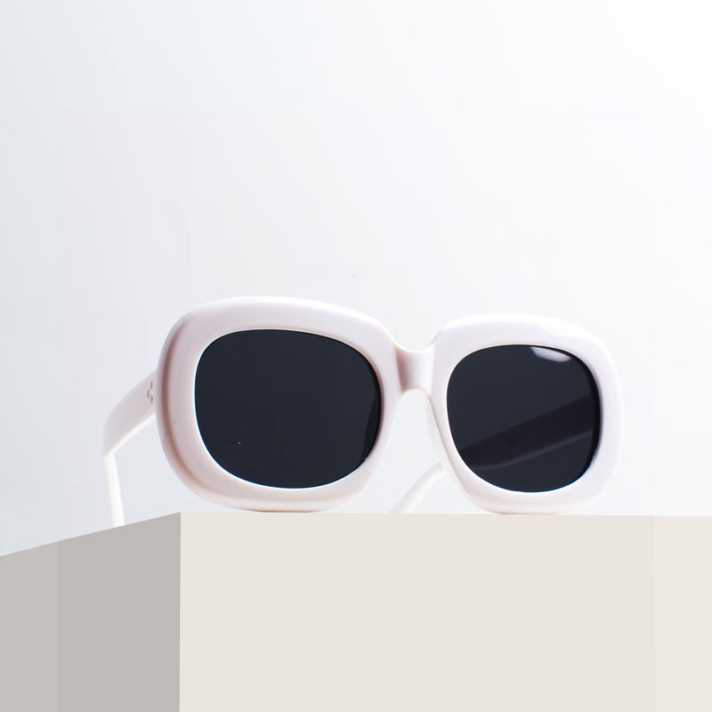 Smoky White Giggle Oversized Goggles For Kids