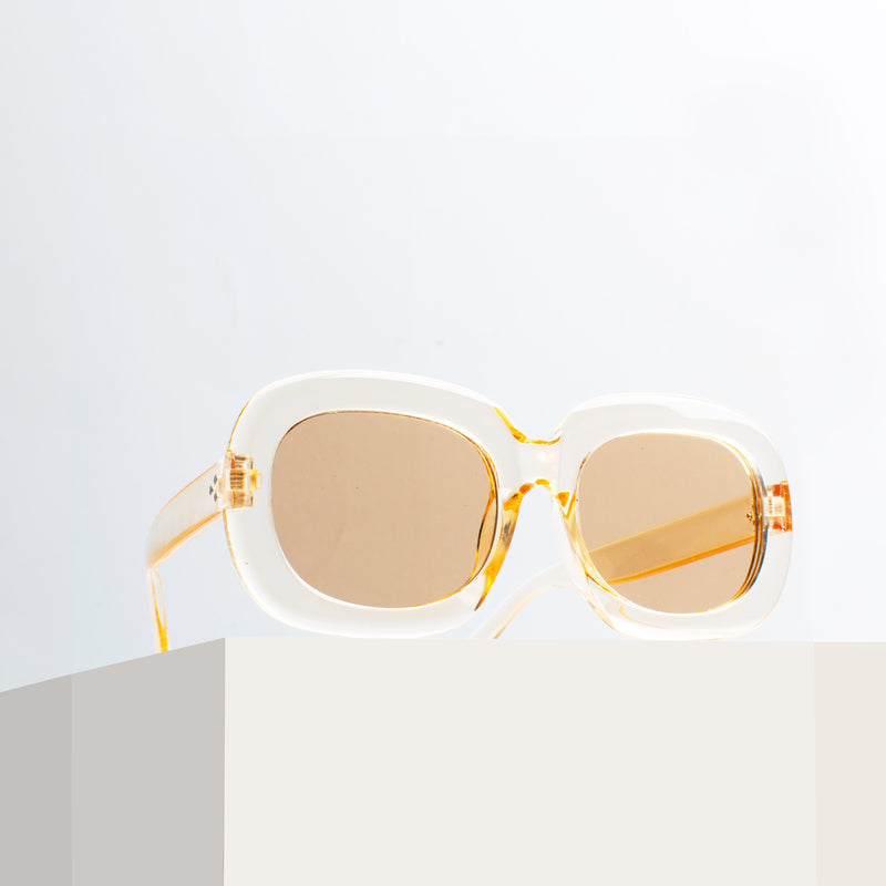 Cream Clear Giggle Oversized Goggles For Kids