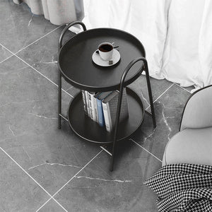 Luxe Deco Black 2-Tier End Table Smart Furniture June Trading   