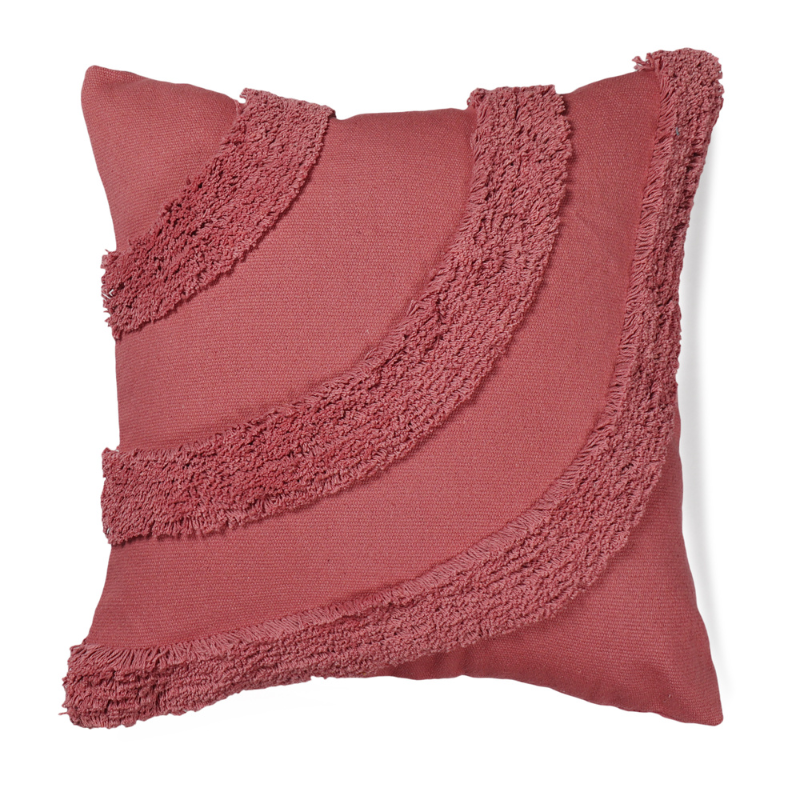 Rose Pink Curves Cushion Cover
