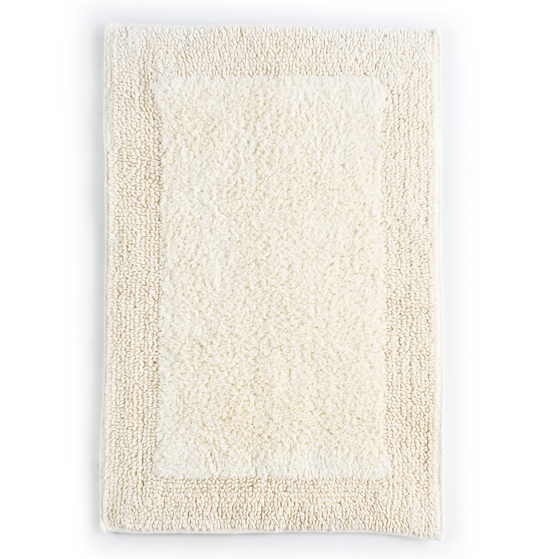 Reversible Tufted Bathroom Rug (Ivory)