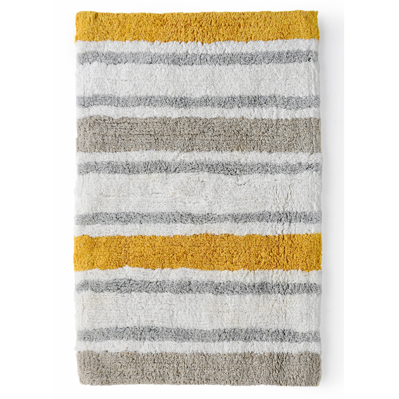 Tufted Striped Coloured Bathmat
