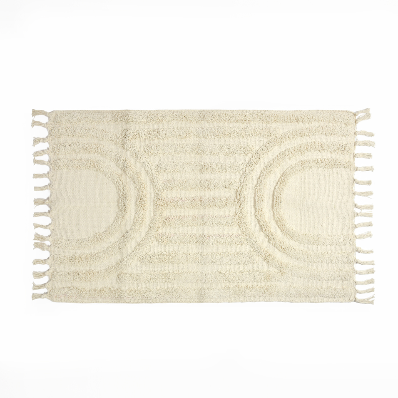 Cotton Tufted Rug In Ivory