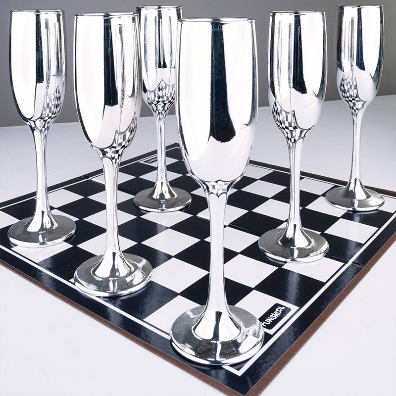 Silver Luxe Flute Champagne Glass