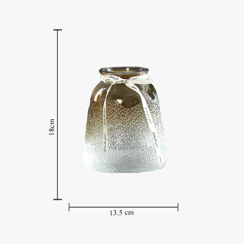 Elegant Frosted Glass Vase Vases June Trading   