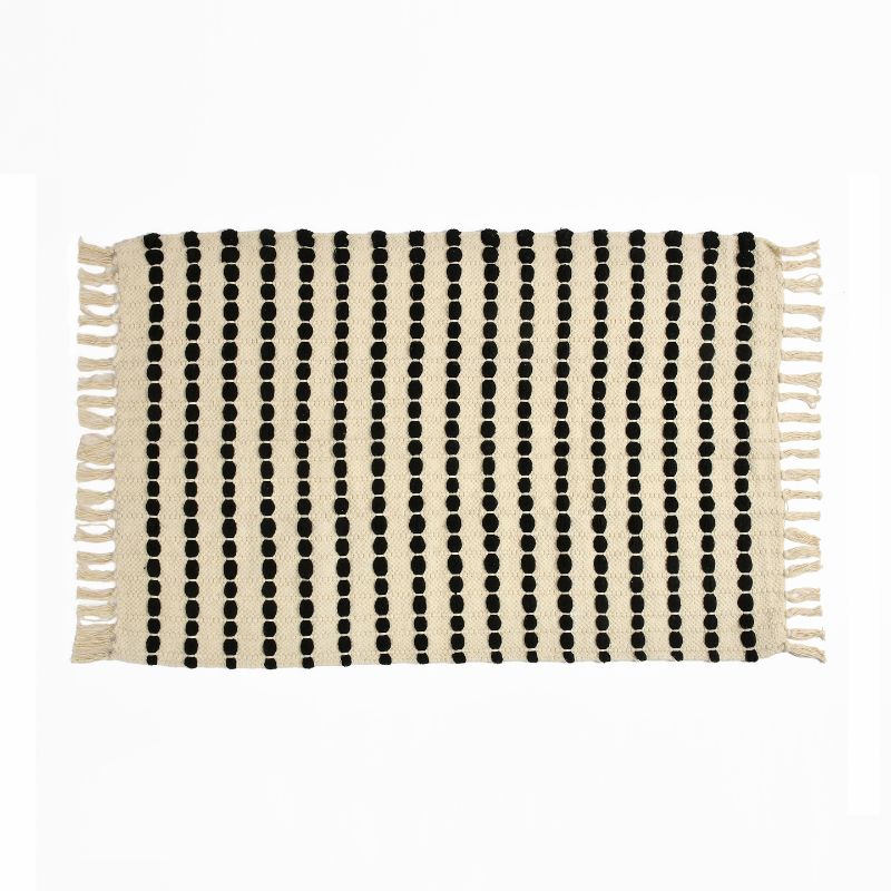Black Striped Scatter Rug