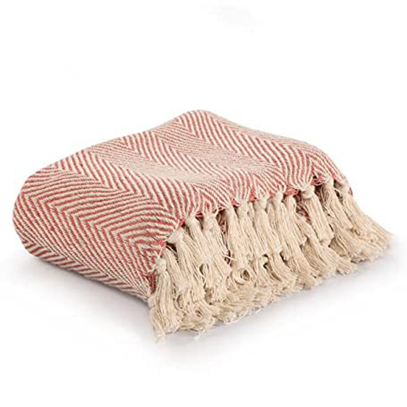 Spring-Hued Chevron Throw