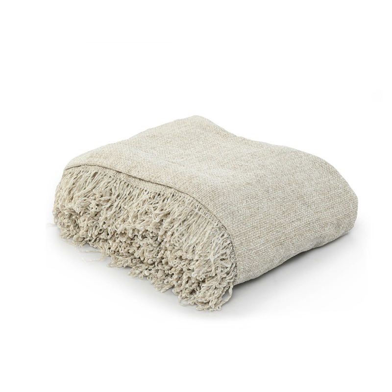 Soft Chenille Throw (Natural)