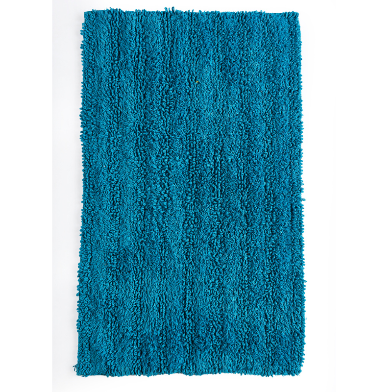 Tufted Striped Bathroom Rug