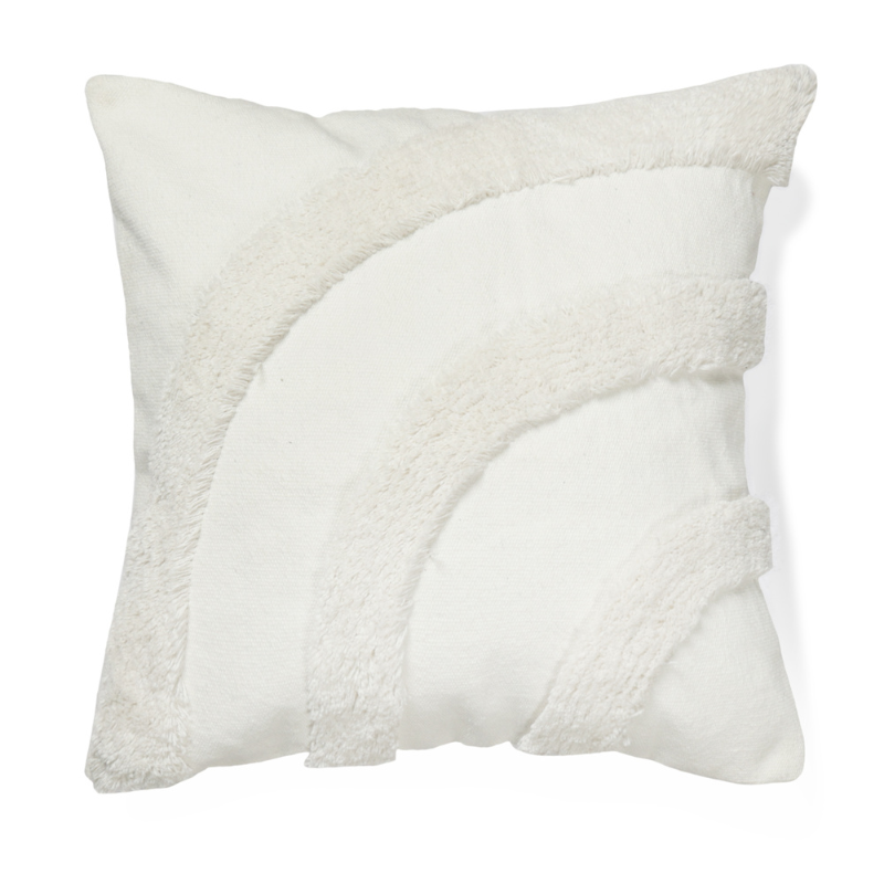 White Curves Cushion Cover
