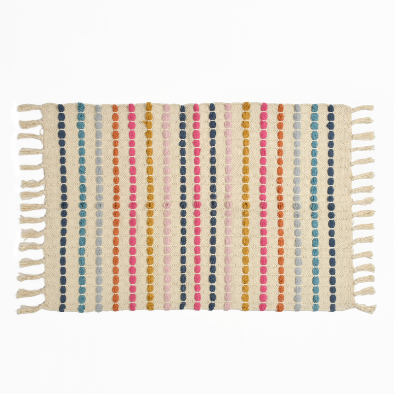Multi-Coloured Striped Rug