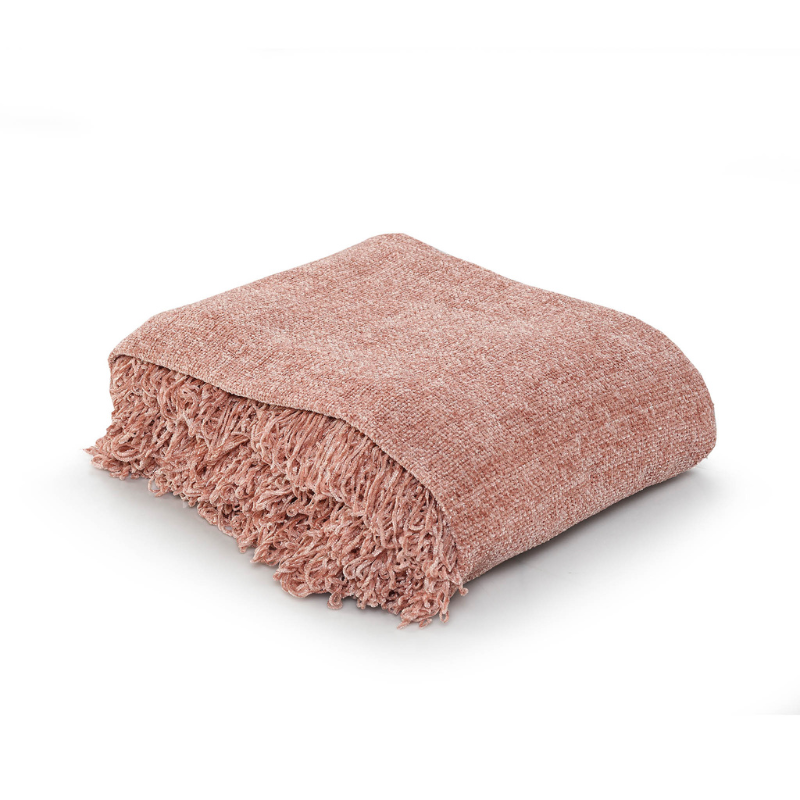 Soft Chenille Throw (Pink)