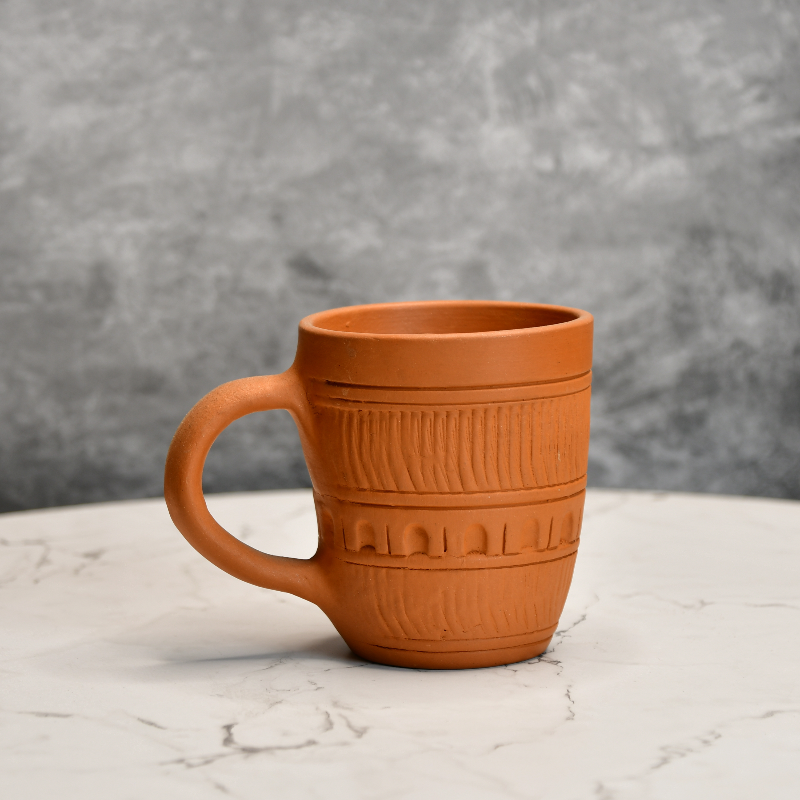 Terracotta Unglazed Coffee Mug (Set of 2)