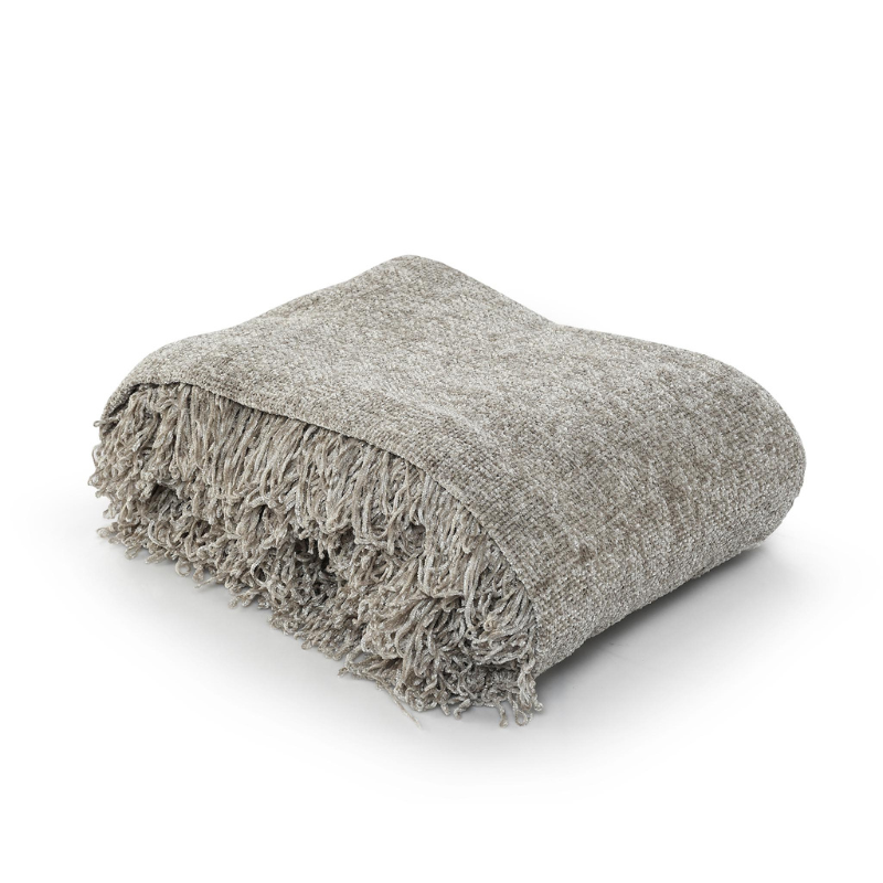 Soft Chenille Throw (Grey)