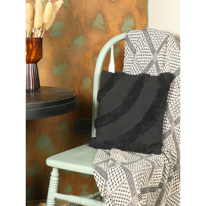 Black Curves Cushion Cover