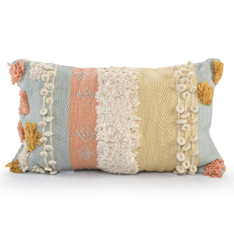 Pastel Hued Abstract Cushion