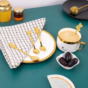 Festive Cookie Dessert Spoon Set of 4 Cutlery June Trading   